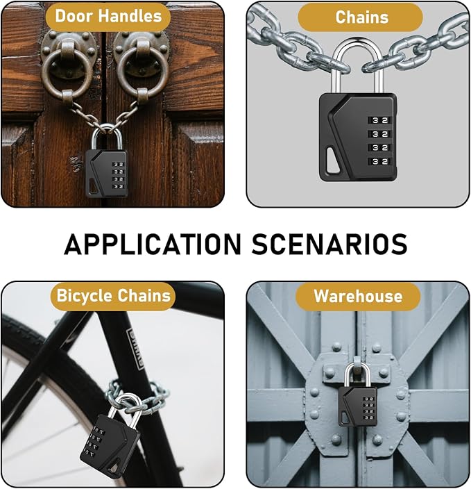 LAFENLIN 4 Pack Combination Locks, Locker Locks - Image 6