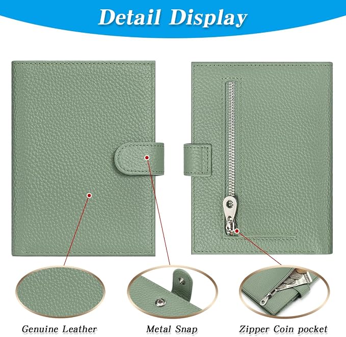 Passport Holder for Travel Women RFID Blocking Genuine Leather Passport Wallet - Image 7