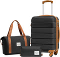 LONG VACATION 3 Piece Carry On Luggage 20 Inch Suitcase by LONG+VACATION
