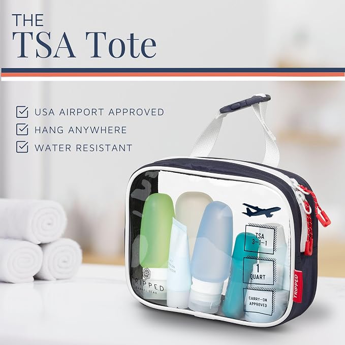 Toiletry Bag Kit Set: Hanging Travel Toiletry Bag + 311 TSA Cosmetic Liquid Bag - Image 5
