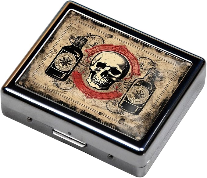 Silver Vintage Pill Box 7 Day Metal Pill Box - Image 3