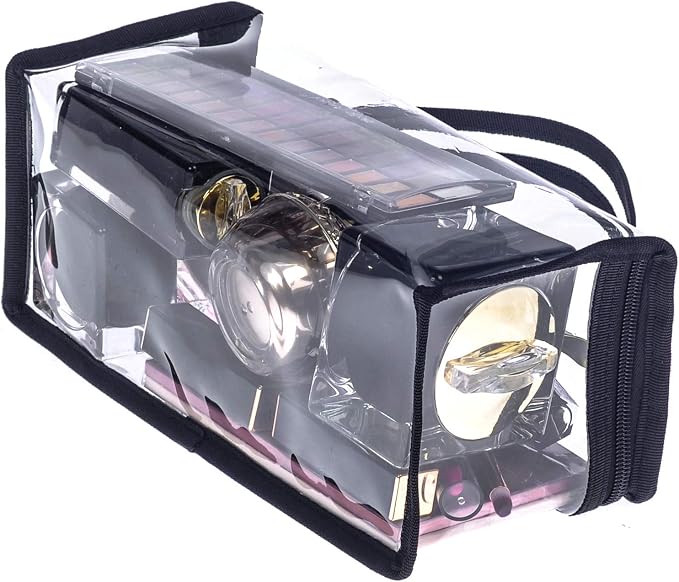 Small Rectangular Clear PVC Makeup Bag Make Up Artist Tool Organizer Pouch Bag - Image 4