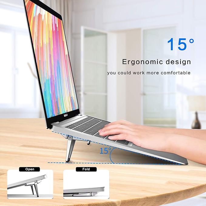 Zinc Alloy Portable Laptop Cooling Pad & Riser - Image 3