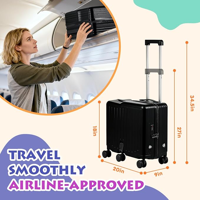 Kids Ride-On Luggage, Foldable Pedal, Hidden Cup Holder & Combination Lock - Image 7