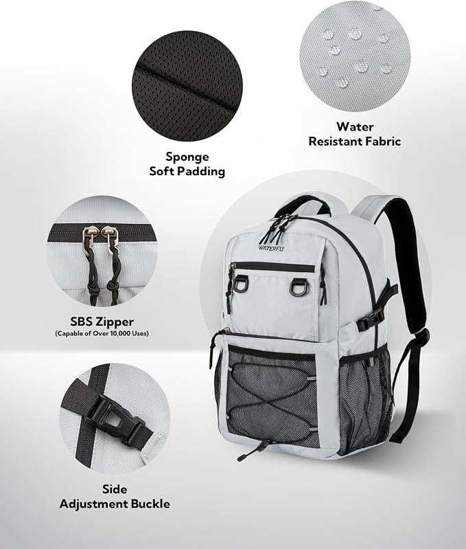 WATERFLY Travel Hiking Casual Backpack: 22L Lightweight Everyday Outdoor City - Image 5