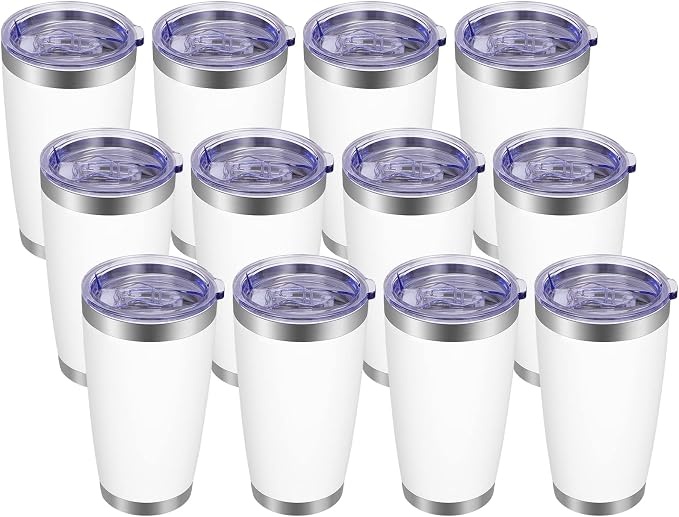 VEGOND 20oz Tumbler with Lid and Straw Stainless Steel Tumbler Cup Bulk Vacuum by VEGOND