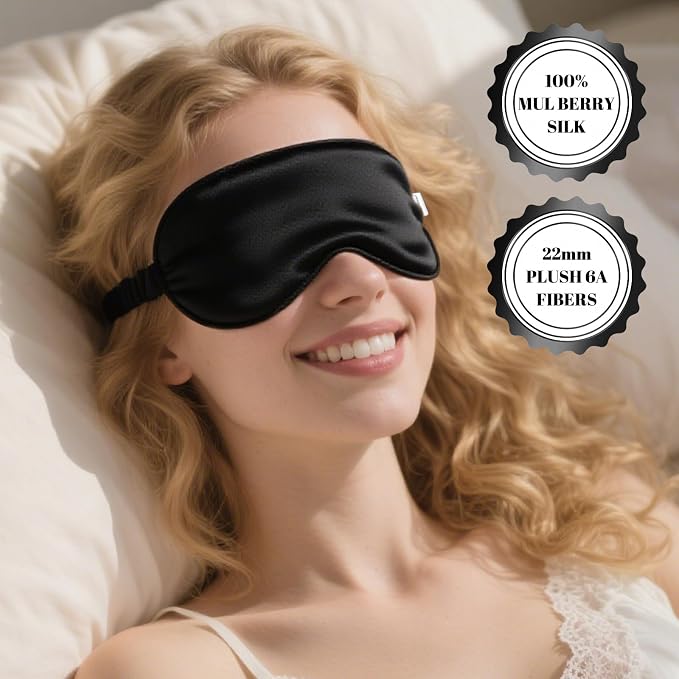 Pure 22 Momme 6A Grade Mulberry Silk Sleep Mask - Image 2