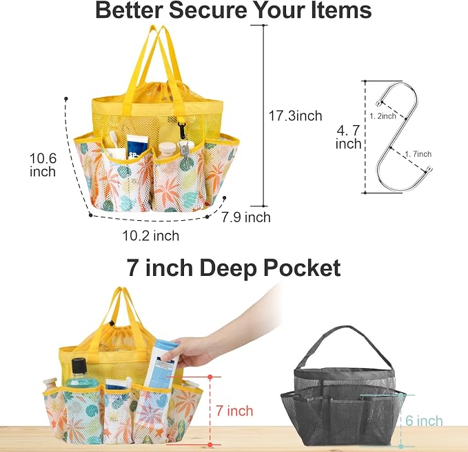 F-color Mesh Shower Caddy Portable - Image 5