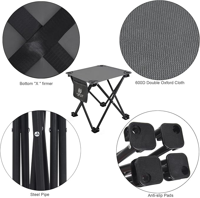 Opliy Camping Stool, Folding Small Chair Portable Camp Stool - Image 5