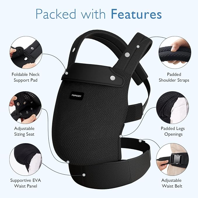 Momcozy Breathable Mesh Baby Carrier, Ergonomic and Lightweight Infant Carrier - Image 5