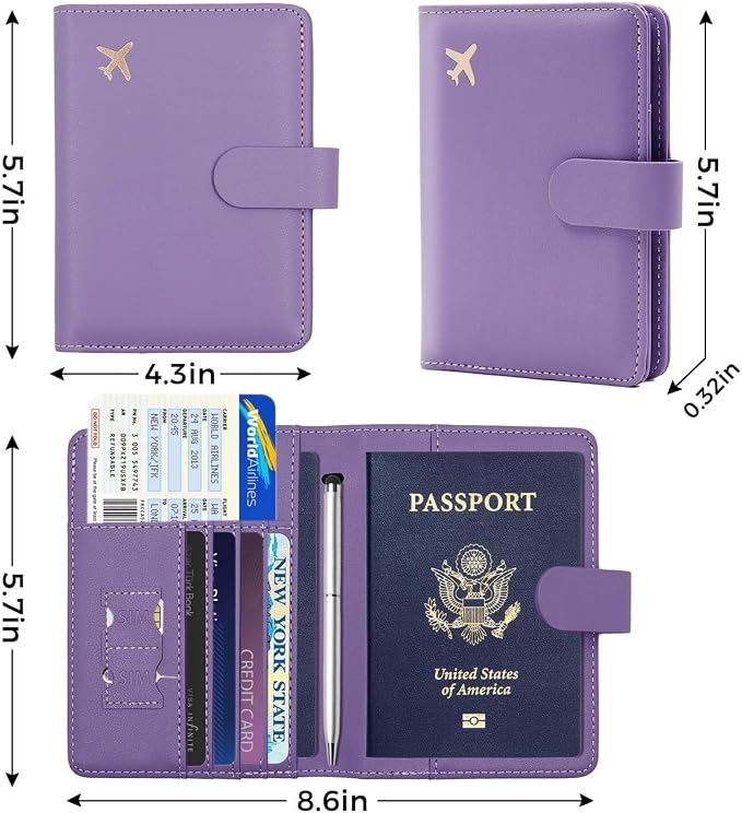 Melsbrinna Premium Leather Passport Holder Covers Case, Waterproof Rfid - Image 4