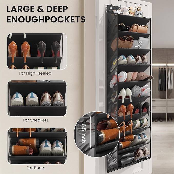 Over the Door Shoe Organizer for Closet, Shoes Rack - Image 4