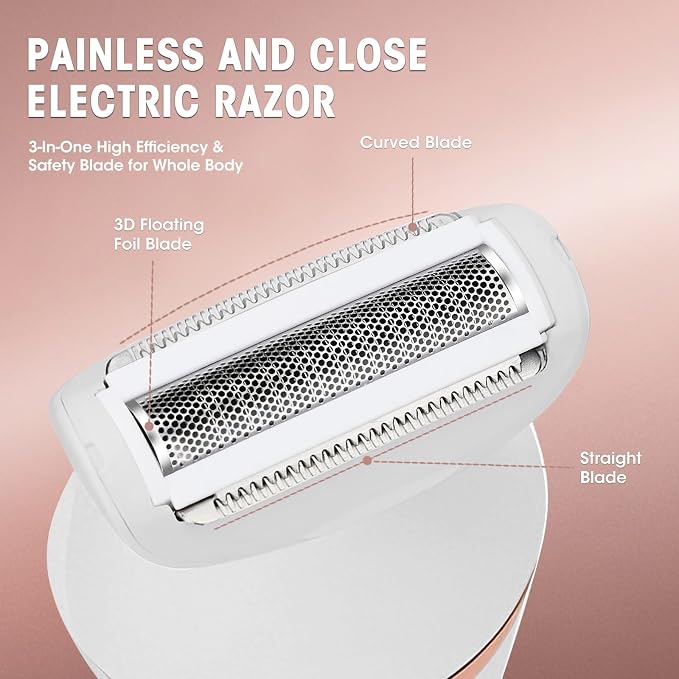 Electric Shavers for Women, 4 in 1 Hair Removal Kit - Image 3