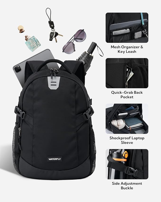 WATERFLY Small Casual Travel Backpack: 20L - Image 4
