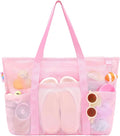 Tagitary Mesh Beach Bag with Zipper Large Beach Tote Waterproof Sandproof with by Tagitary