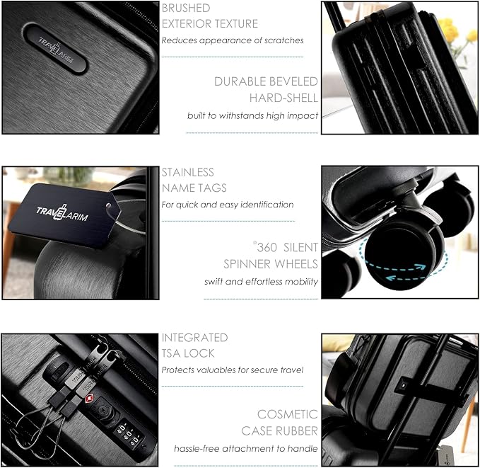 22 Inch Carry On Luggage 22x14x9 Airline Approved, Carry On Suitcase - Image 4