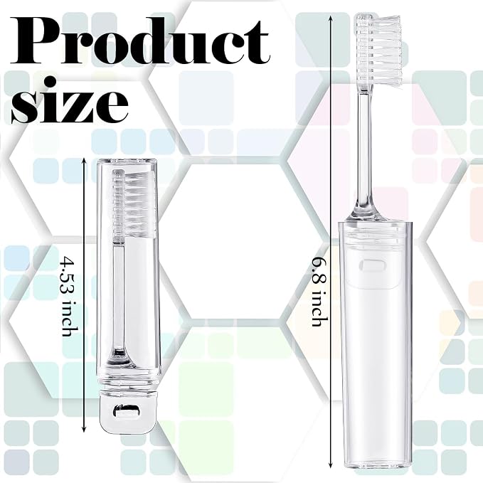 Patelai 4 Pieces Travel Toothbrush Set, Soft Bristle Mini Foldable Tooth Brush - Image 2