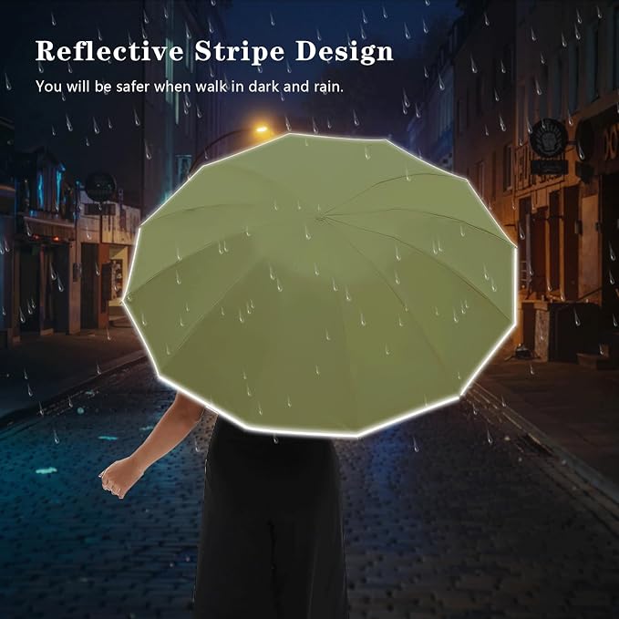 Large Double-Ribs Umbrella Automatic Folding Umbrella - Image 3