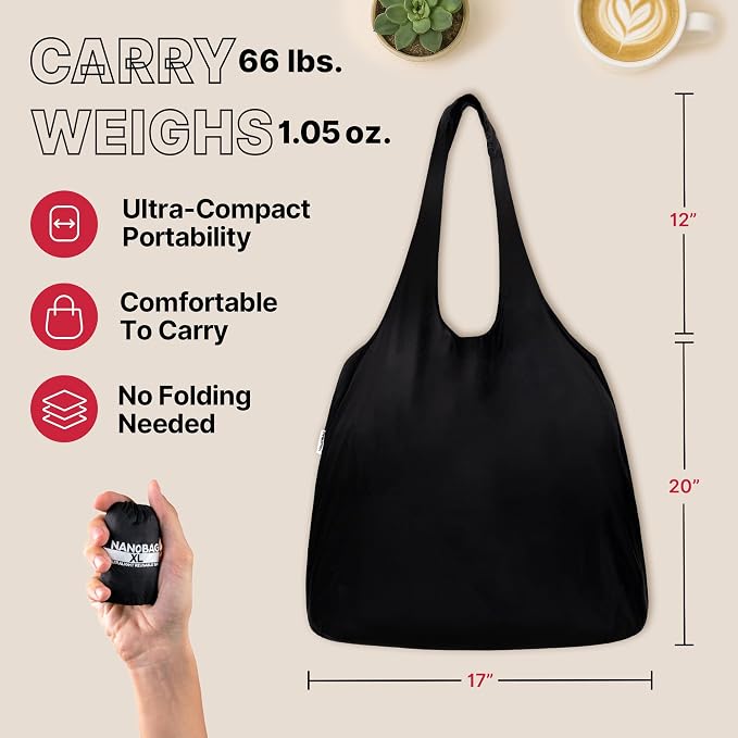 Nanobag Ultra-Lightweight Heavy Duty Foldable Tote - Image 8