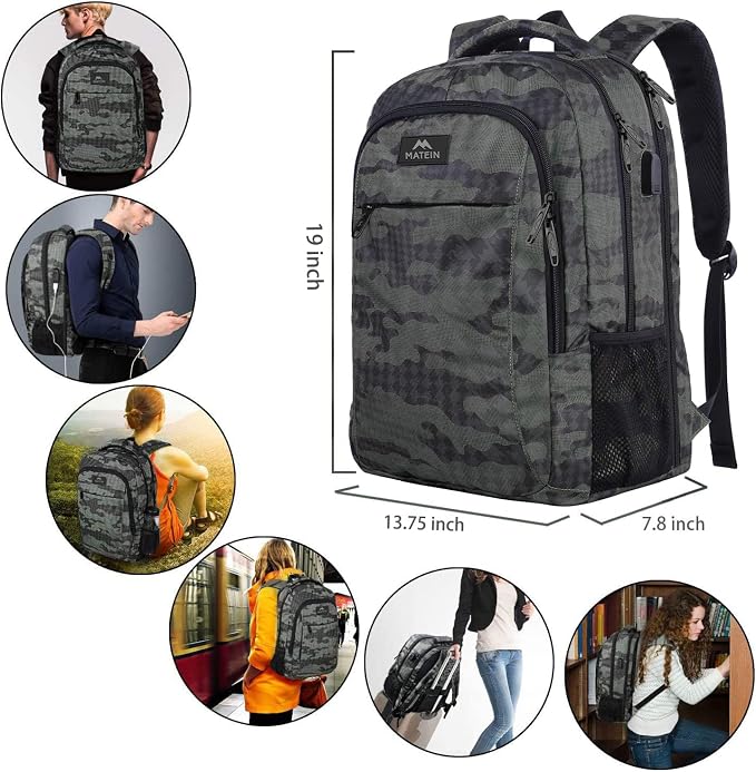 MATEIN 17.3 Inch Computer Backpack, Extra Large TSA Friendly Travel Laptop - Image 7