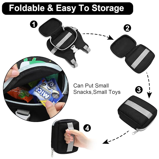 Accmor Toddler Harness Leash+ Reflective Anti Lost Wrist Link, Cute Dinosaur - Image 4