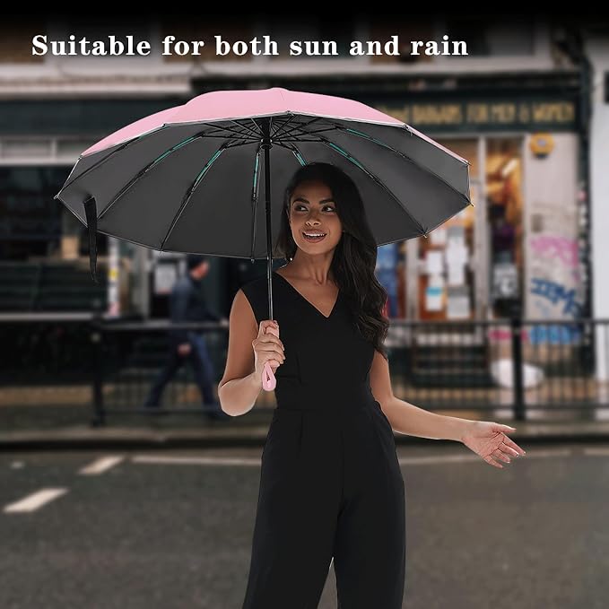 Large Double-Ribs Umbrella Automatic Folding Umbrella - Image 2