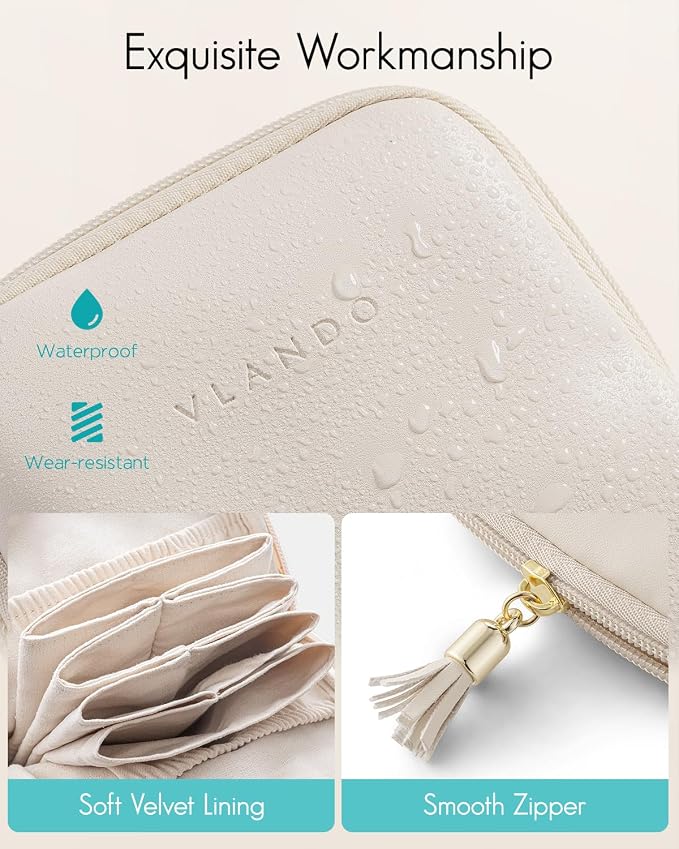 Vlando Small Travel Jewelry Case, Travel Gifts - Image 3