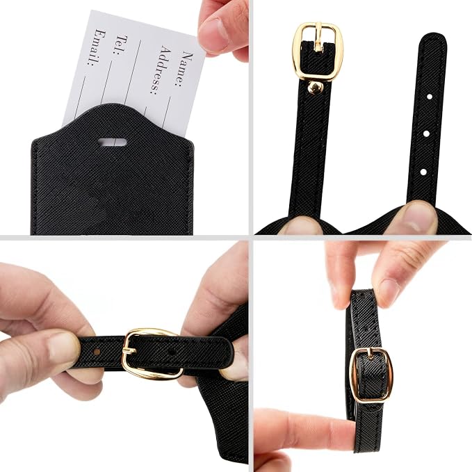 Luggage Tag PU Leather for Suitcase Baggage Handbag Travel Bag Label Suitcase - Image 8