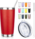20oz Tumbler with Straw and Brush, Stainless Steel Vacuum Insulated tumbler by Unknown