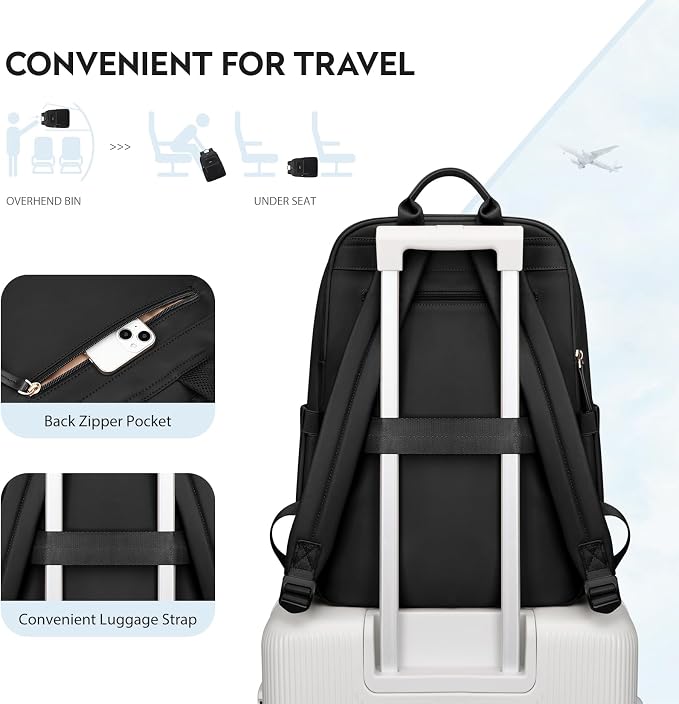 Hiking Travel Backpack for Women Casual Business Weekender Multilayer Laptop Bag - Image 8