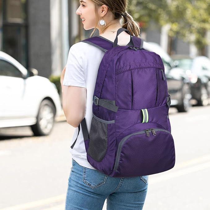 Yaopeing Lightweight Backpack, 25L Foldable Hiking Packable, Water Resistant - Image 2