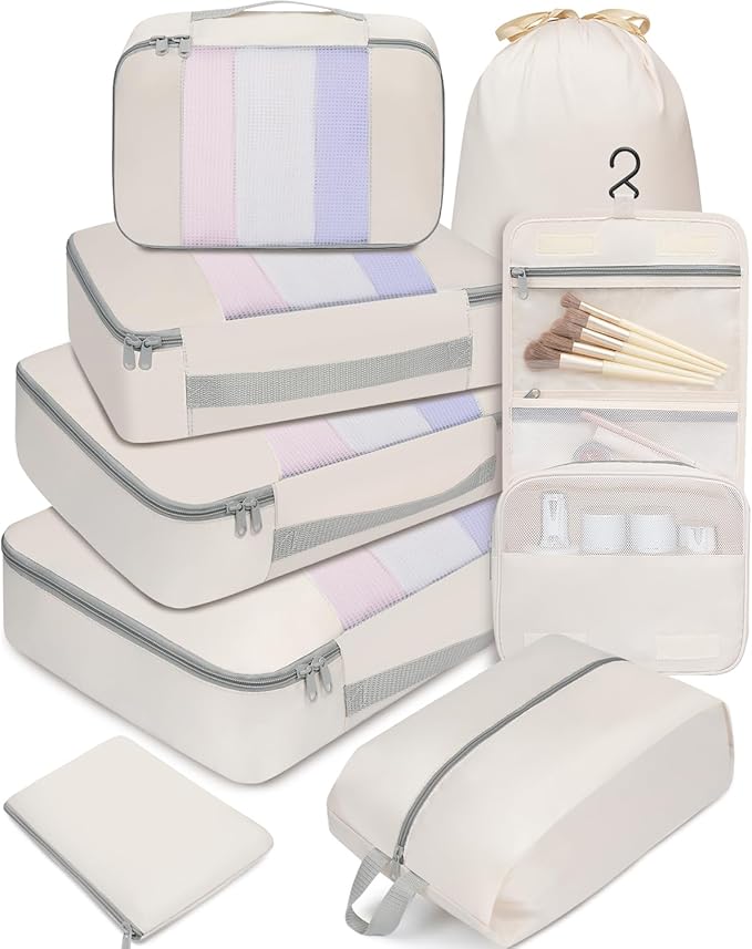 BAGAIL 6 Set/8 Set/10 Set Packing Cubes Various Sizes Packing Organizer by BAGAIL
