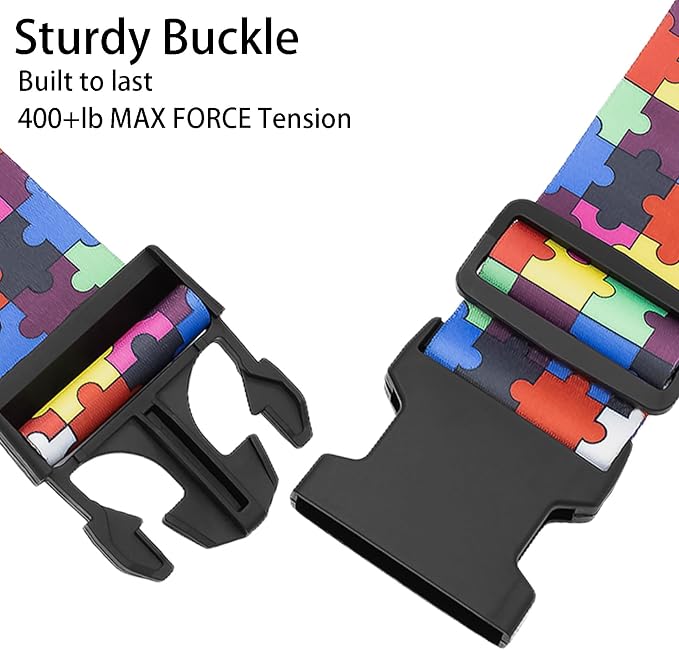 Puzzle Luggage Straps for Suitcases, Adjustable Luggage Travel Belts to Keep - Image 4