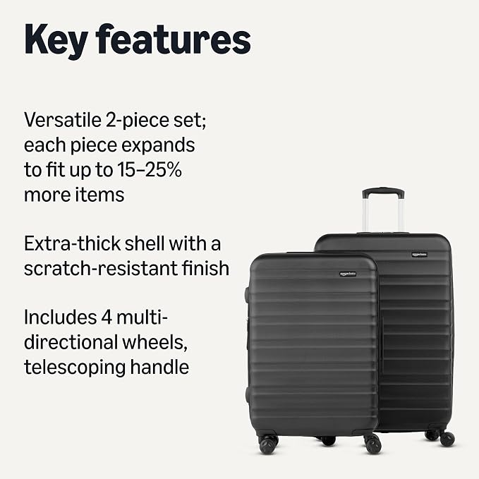 Amazon Basics 2-Piece Set, Hardshell Suitcases - Image 2