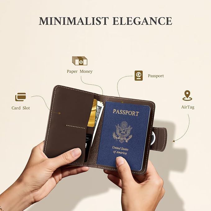 ALLIVE Passport Holder for Travel, Genuine Leather Passport Holder - Image 5