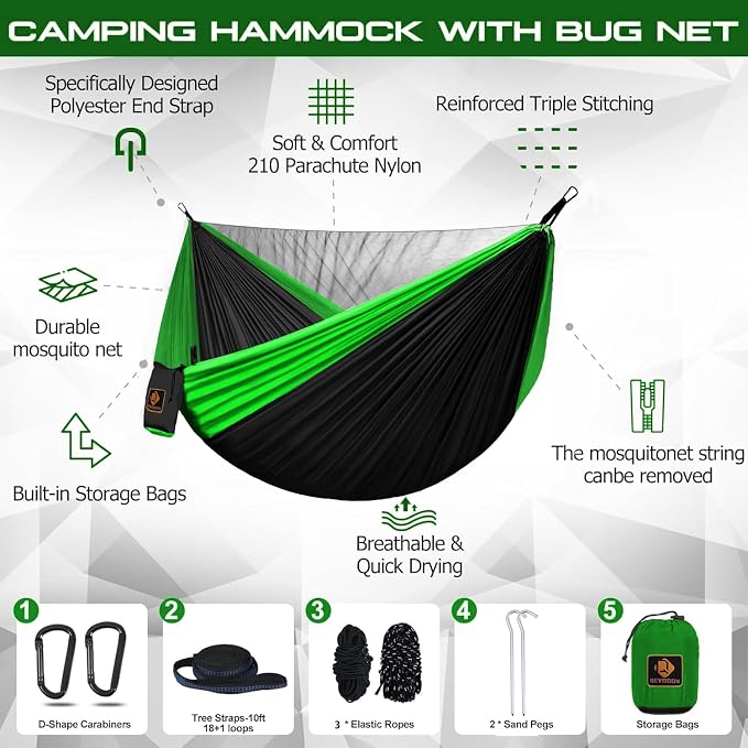 Camping Hammock, Portable Hammocks - Image 2