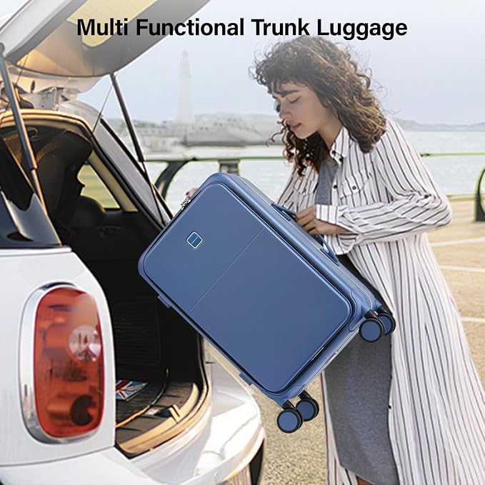Hanke 28 Inch Luggage with Cup Holder and Charge, Top Opening Hard Shell - Image 10