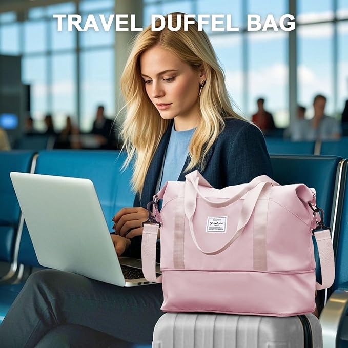 Travel Duffel Bag, Sports Tote Gym Bag, Shoulder Weekender Overnight Bag - Image 5