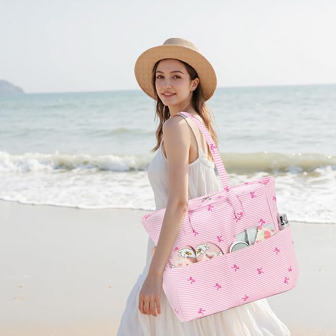 Beach Pool Bags Tote for Women Ladies Large Gym Tote Carry On Bag - Image 2