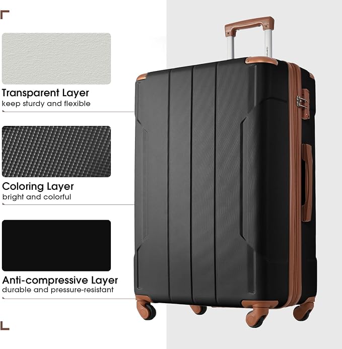 Merax 28 Inch Checked-Large Luggage - Image 3