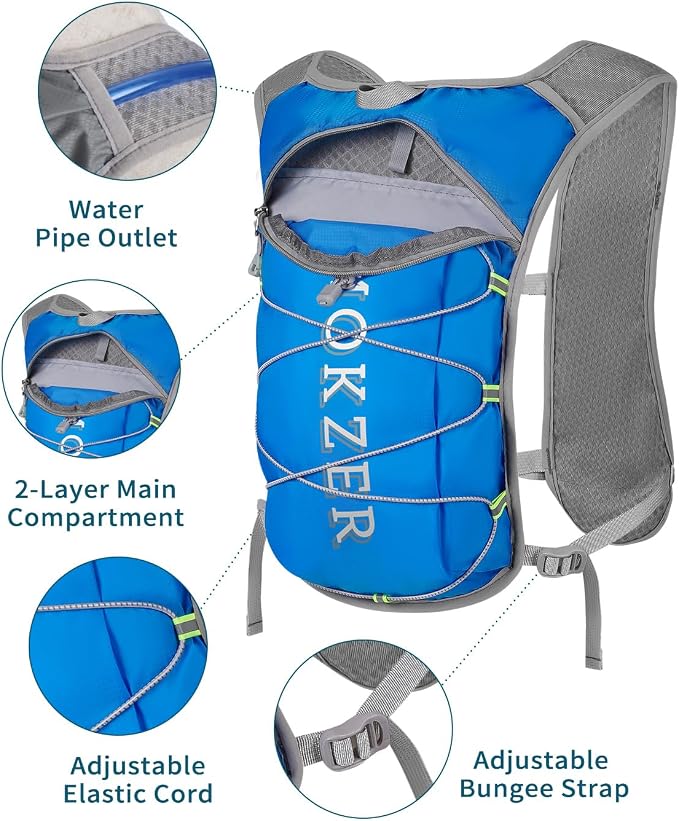 Running Hydration Vest with a 2L Water Bladder, Hydration Pack Lightweight - Image 3