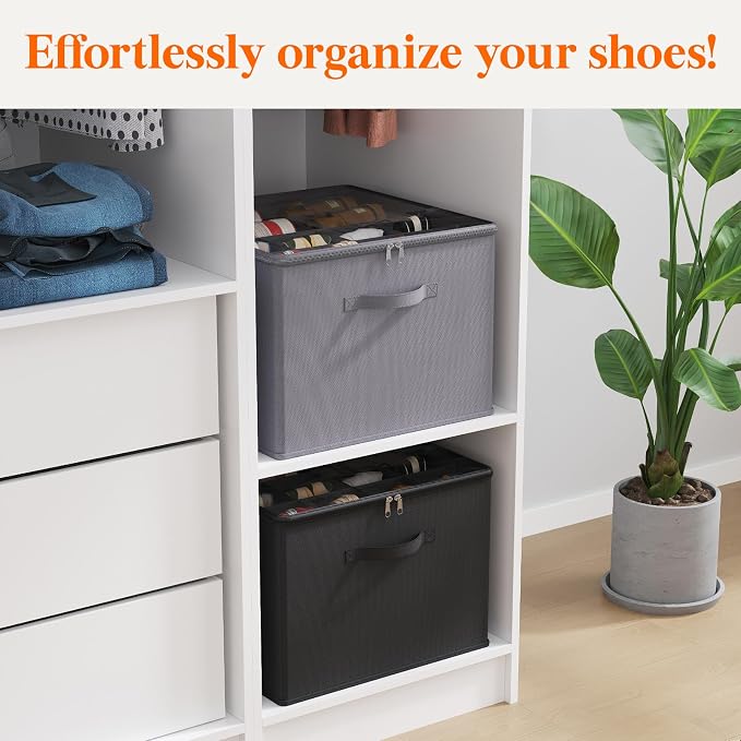 Lifewit Shoe Storage Organizer for Closet, Fits 12-16 Pairs, Large Shoe Box - Image 5