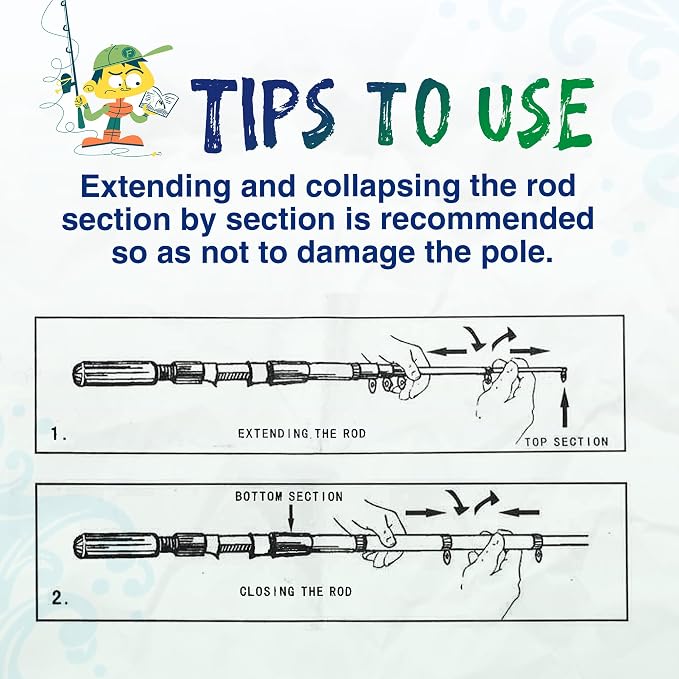 Kids Fishing Pole, Portable Telescopic Kids Fishing Poles - Image 7