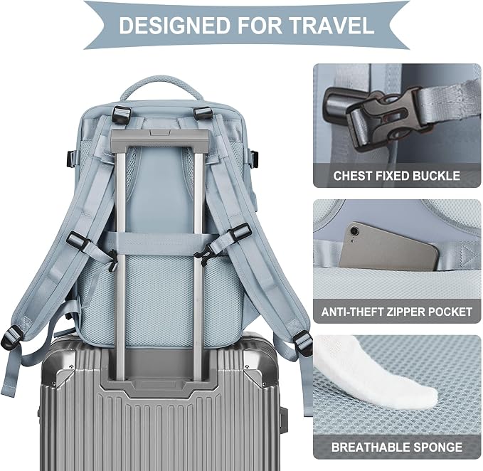 coowoz Travel Backpack For Women Men, Carry On Backpack, Hiking Backpack - Image 5