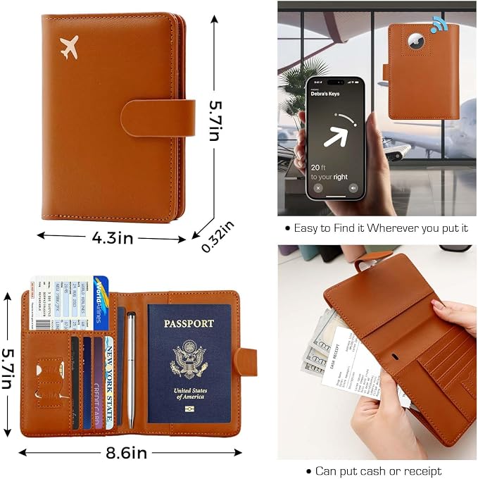 Melsbrinna Premium Leather Passport Holder Covers Case, Waterproof Rfid - Image 3