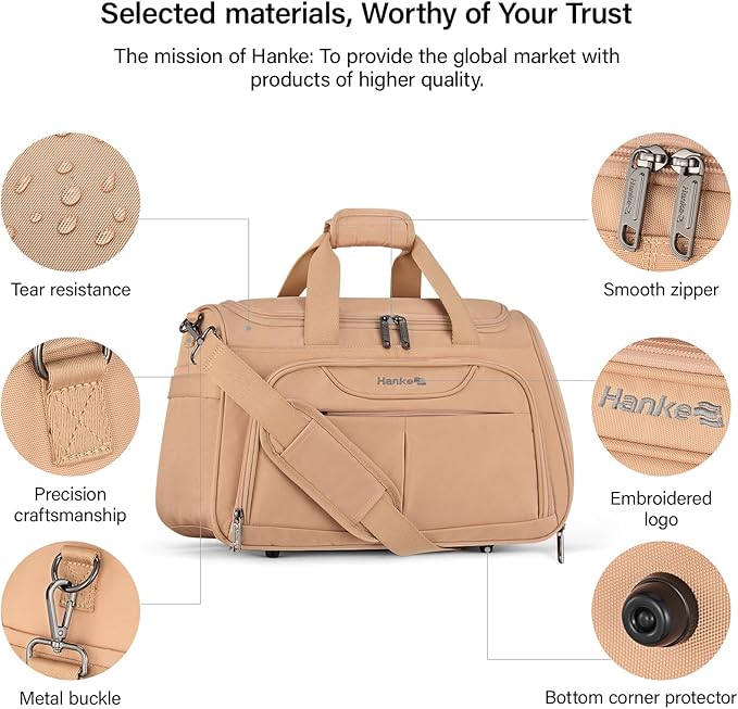 Hanke Foldable Underseat Carry On luggage Bag, Travel Tote Bag - Image 5
