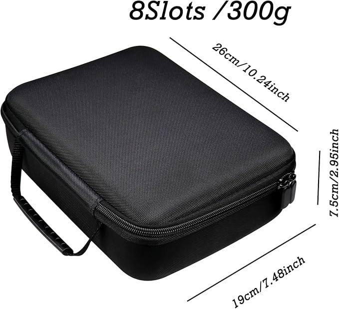 Juntan 8 Slots Hard Watch Travel Case, Portable Nylon Zipper Storage Organizer - Image 2
