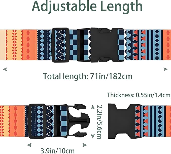 Bohemia Luggage Straps for Suitcases, Adjustable Luggage Travel Belts to Keep - Image 2