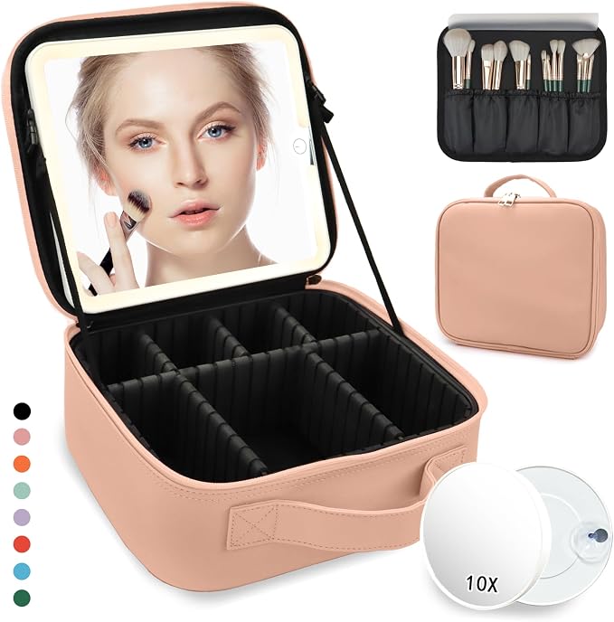 Travel Makeup Bag for Makeup Artists Large Makeup Case, by MORMIDTravelMakeupBag