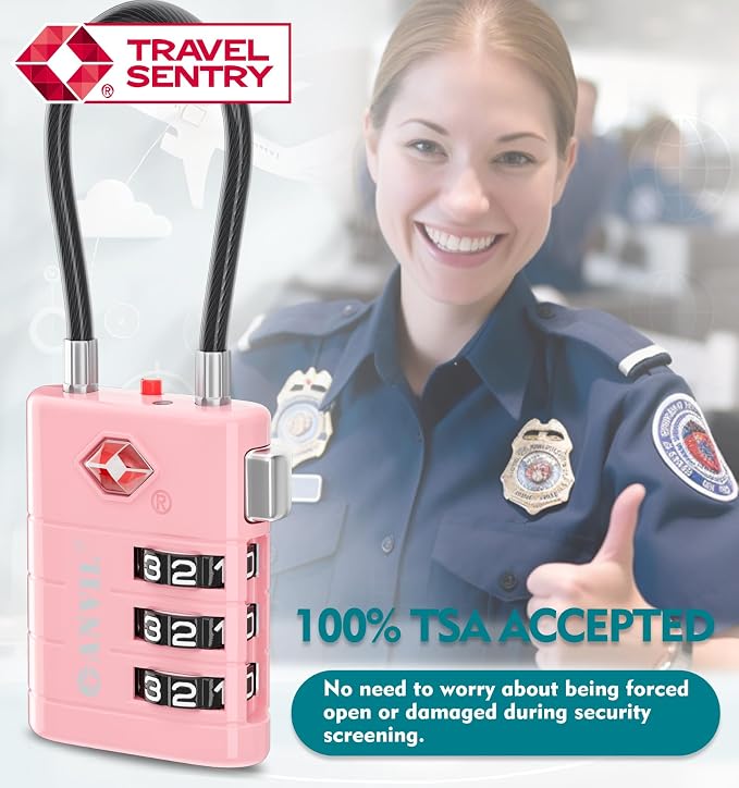 ANVIL TSA Approved Luggage Locks – High Security TSA008 Combination Travel Locks - Image 8